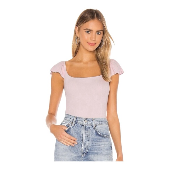 Michael Lauren Tops - NWT Michael Lauren XRevolve Kona Flutter Sleeve Top Pink Size XSmall